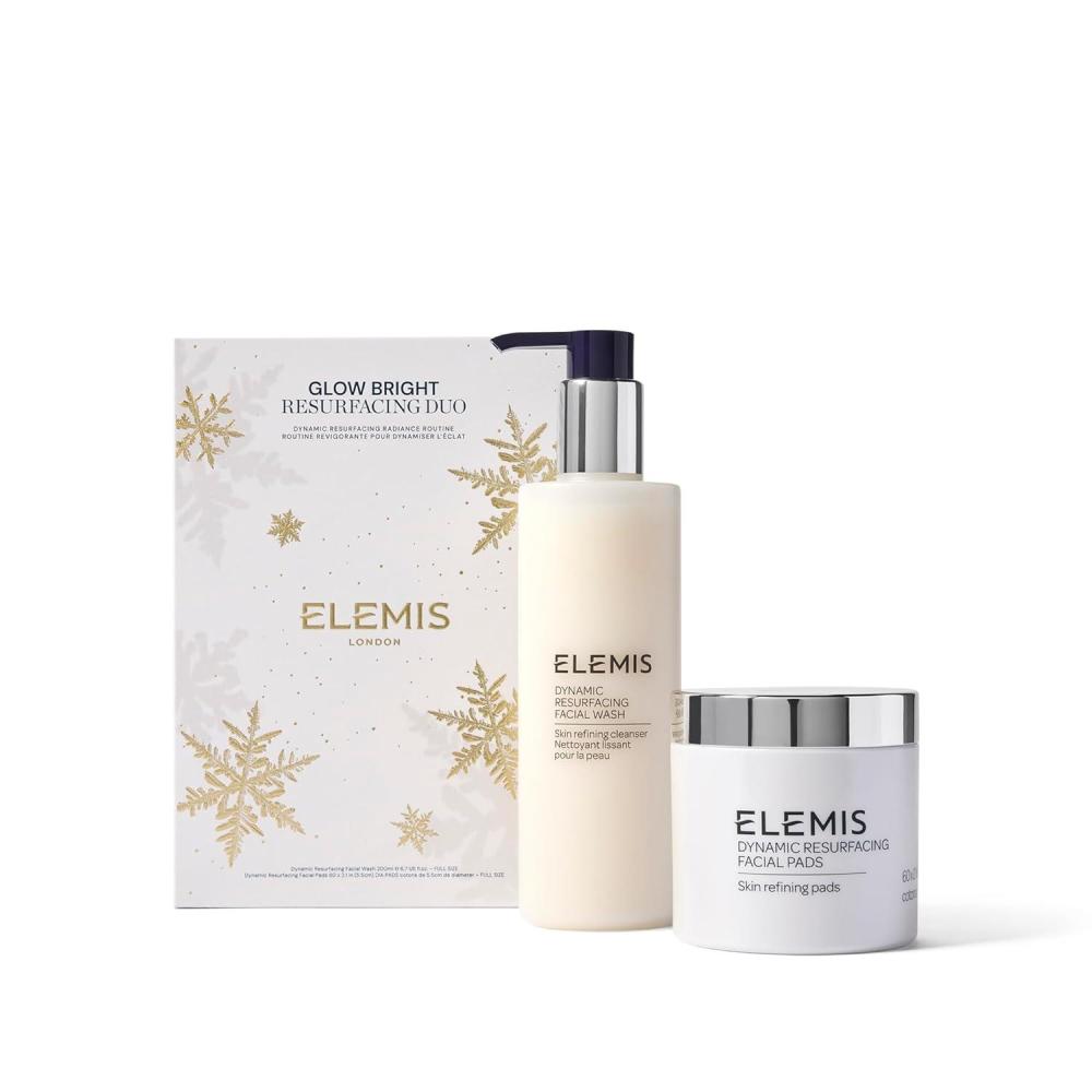 image:imageELEMIS Glow Bright Resurfacing Duo Dynamic Resurfacing Facial Wash amp Pads Skincare Set for Smooth Refined HealthyLooking Skin