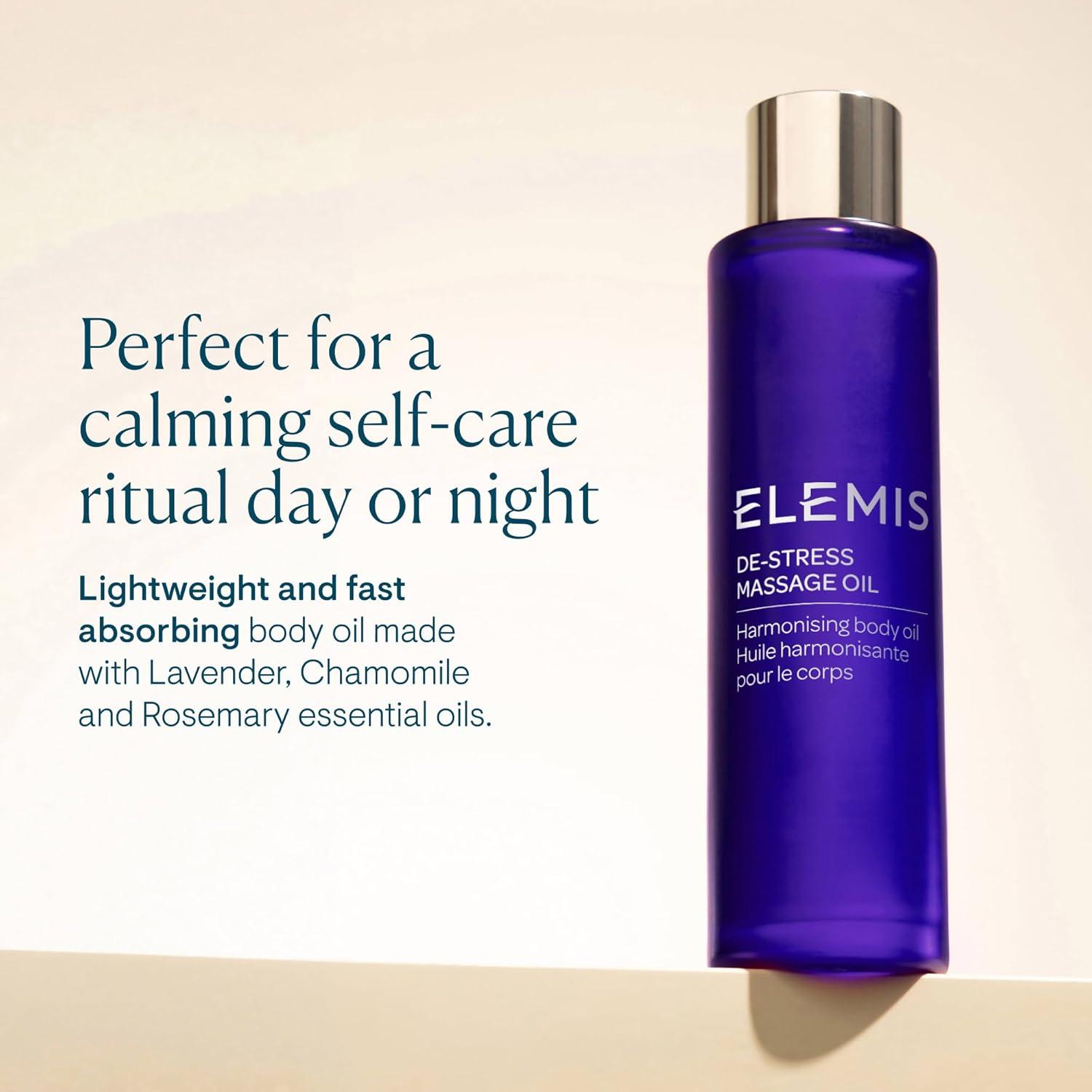image:imageELEMIS DeStress Massage Oil Harmonizing Oil Deeply Nourishes Relaxes and Calms the Body and Mind with a Blend of Essential Oils 33 Fl OzDeStress Massage