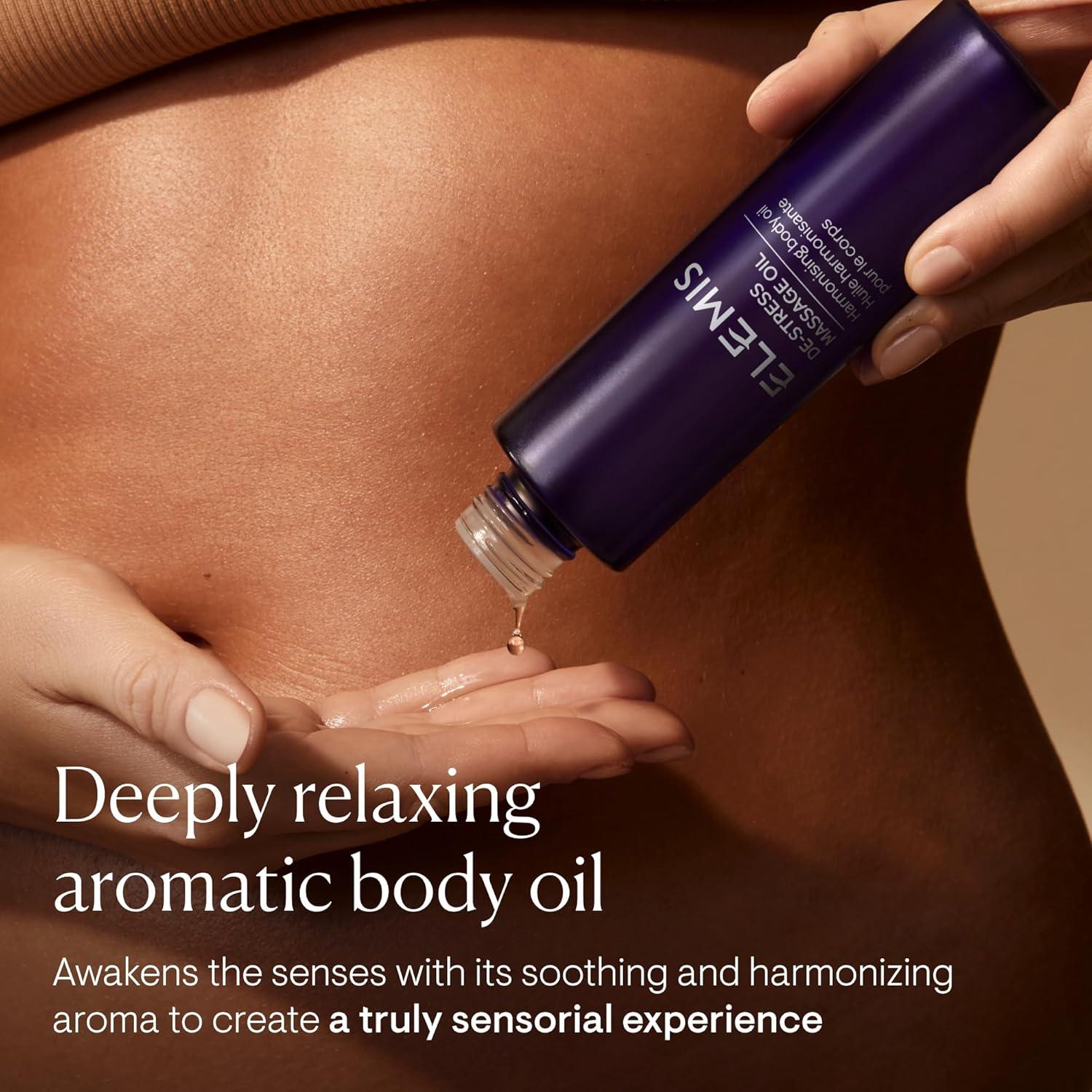image:imageELEMIS DeStress Massage Oil Harmonizing Oil Deeply Nourishes Relaxes and Calms the Body and Mind with a Blend of Essential Oils 33 Fl OzDeStress Massage