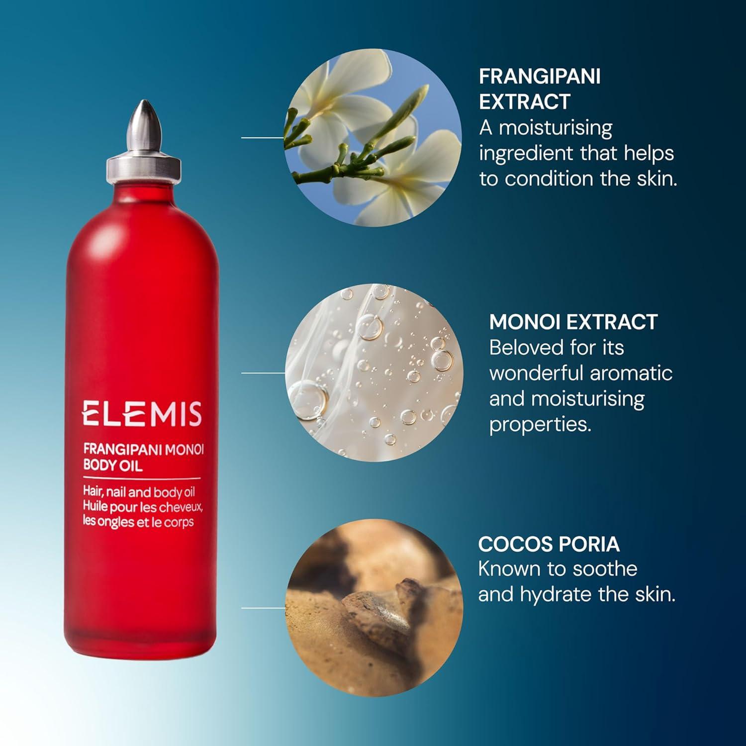 image:imageELEMIS Frangipani Monoi Body Oil 100ml Luxurious Nourishing Oil for Soft Hydrated Skin amp Hair