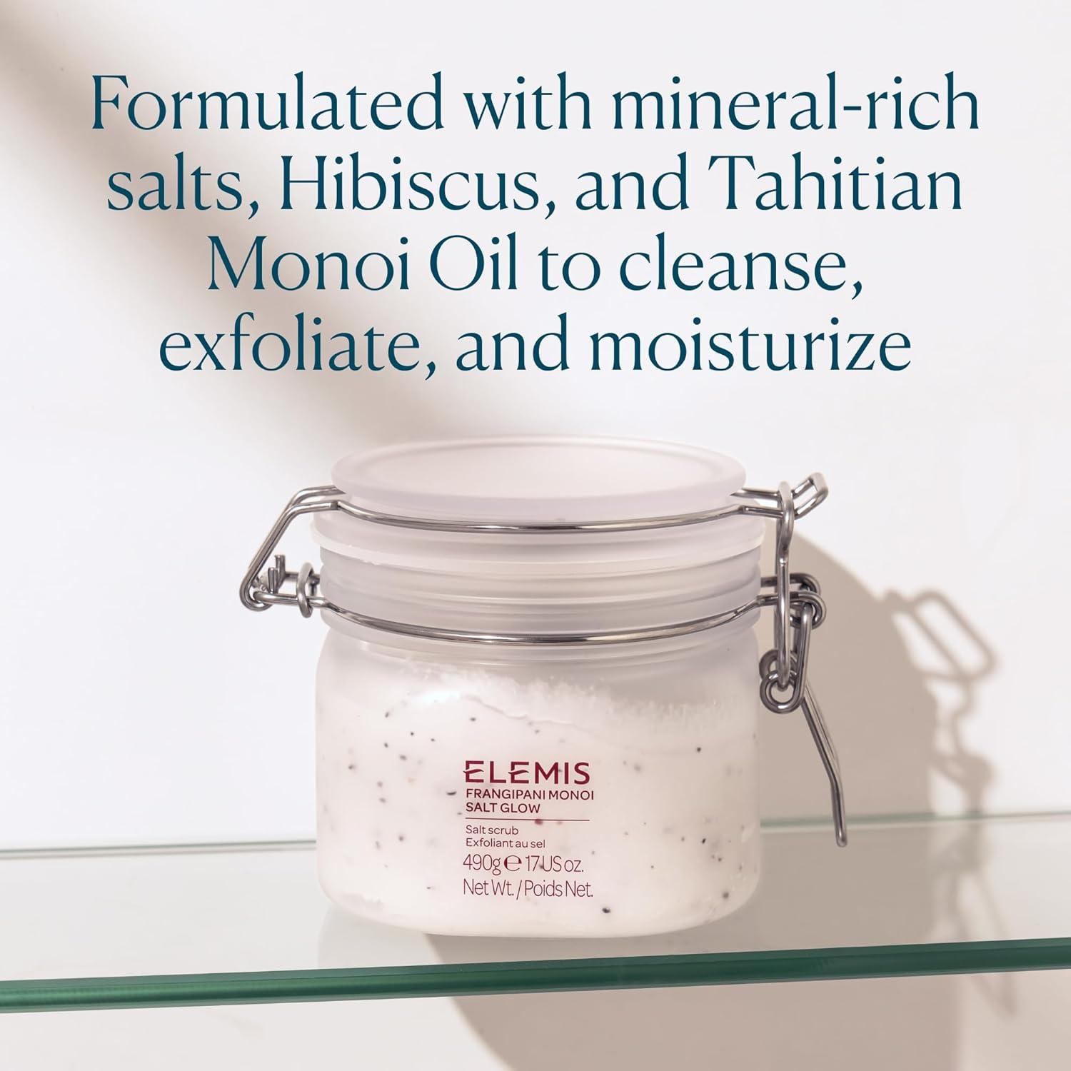 image:imageELEMIS Frangipani Monoi Salt Glow 490g Tropical Body Scrub To Exfoliate amp Hydrate for Radiant Skin