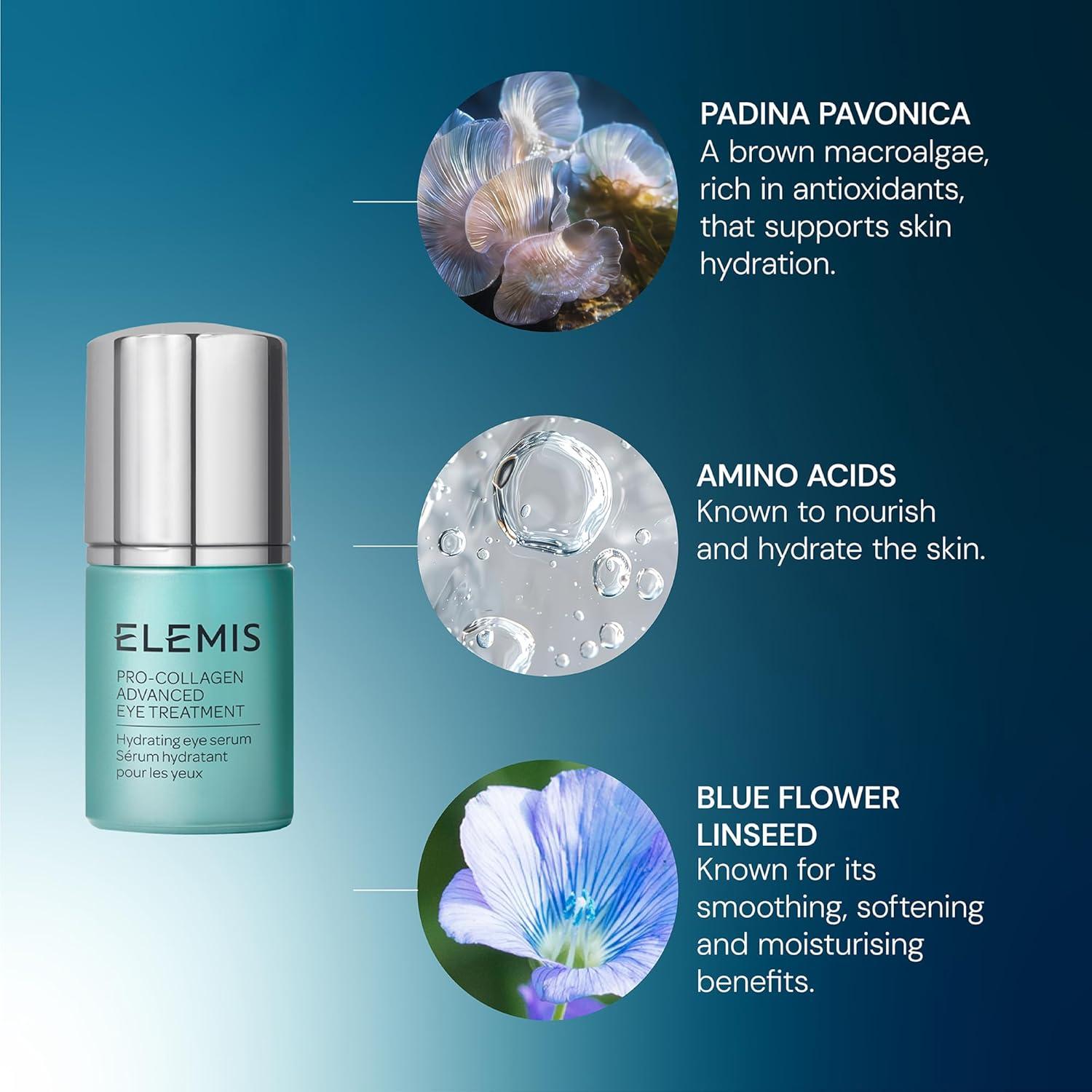 image:imageELEMIS ProCollagen Advanced Eye Treatment 15ml Lightweight Daily AntiWrinkle Eye Serum Firm Smooth amp Deeply Hydrate Delicate Skin AntiAging Serum Fine Lines and Wrinkles Treatment
