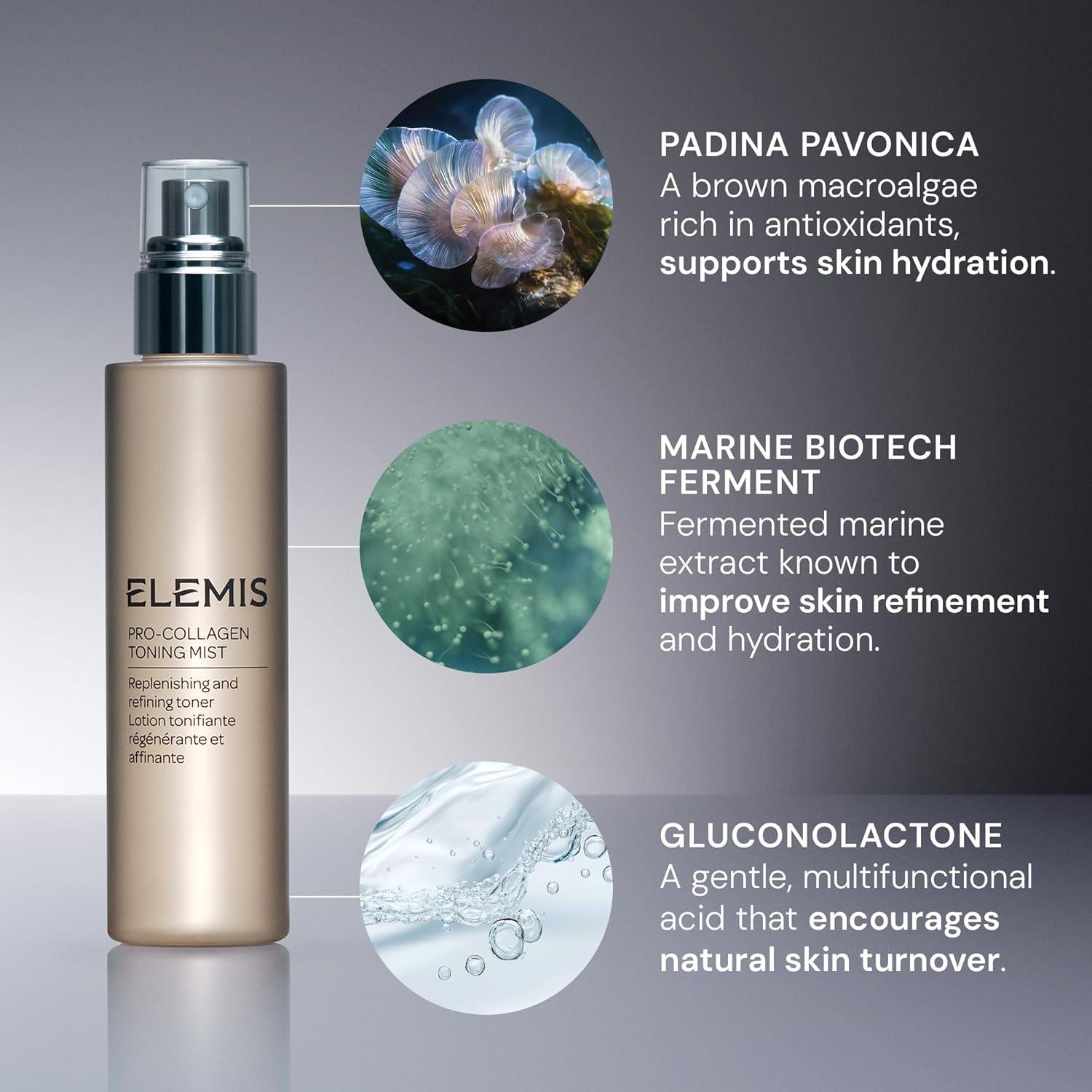 image:imageELEMIS ProCollagen Toning Mist 150ml Hydrating PHA Facial Mist to Refine Pores amp Smooth Skin