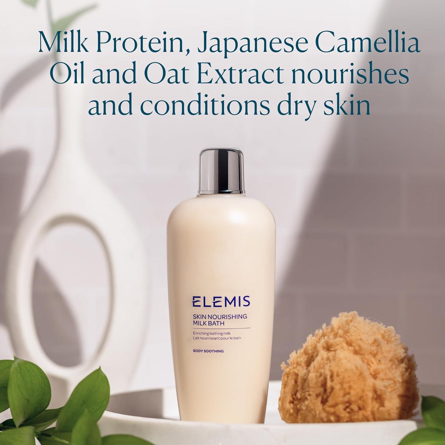 image:imageELEMIS Skin Nourishing Milk Bath 400ml Softening Body Cleanser for Dry Skin Gently Moisturizes amp Soothes with Milk Protein amp Oat Extract