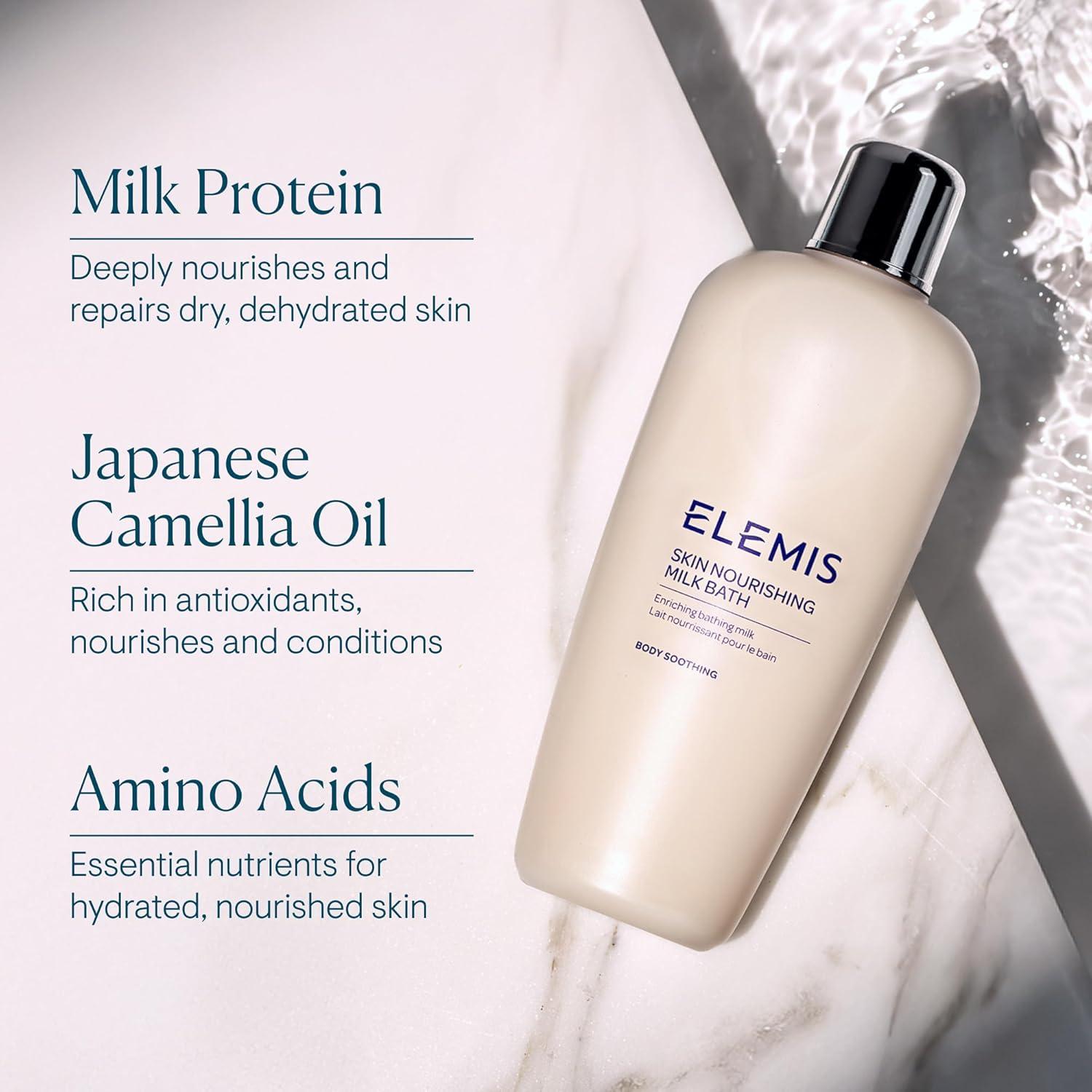 image:imageELEMIS Skin Nourishing Milk Bath 400ml Softening Body Cleanser for Dry Skin Gently Moisturizes amp Soothes with Milk Protein amp Oat Extract
