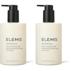 ELEMIS Mayfair No.9 Hand & Body Wash, Cleanses, Hydrates, and Refreshes, 95% Biodegradable, PEG- and SLS-Free, Refillable + Recyclable Bottle, 300ml(1 Fl Oz (Pack of 2))