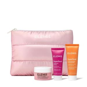 ELEMIS Way to Glow Exclusive Skincare Kit($70 Value) – Travel Set with Travel-Size Rose Cleansing Balm, Glow Priming Moisturizer & Midnight Facial, Nourish & Illuminate Skin all day