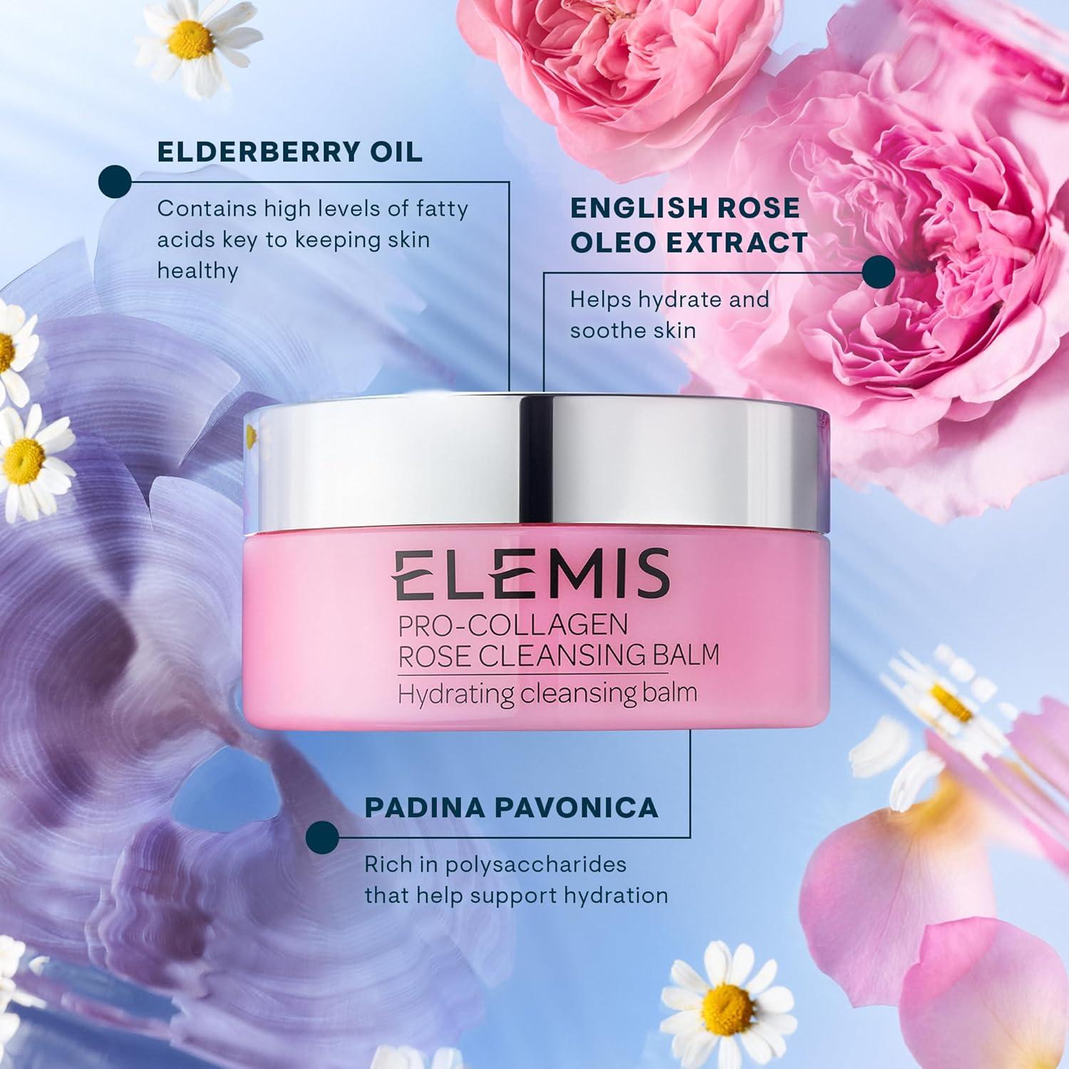 image:imageELEMIS ProCollagen Cleansing Balm Makeup Remover Hydrating Facial Cleanser Oil Cleanser Oil Makeup Remover Deep CleanseRose