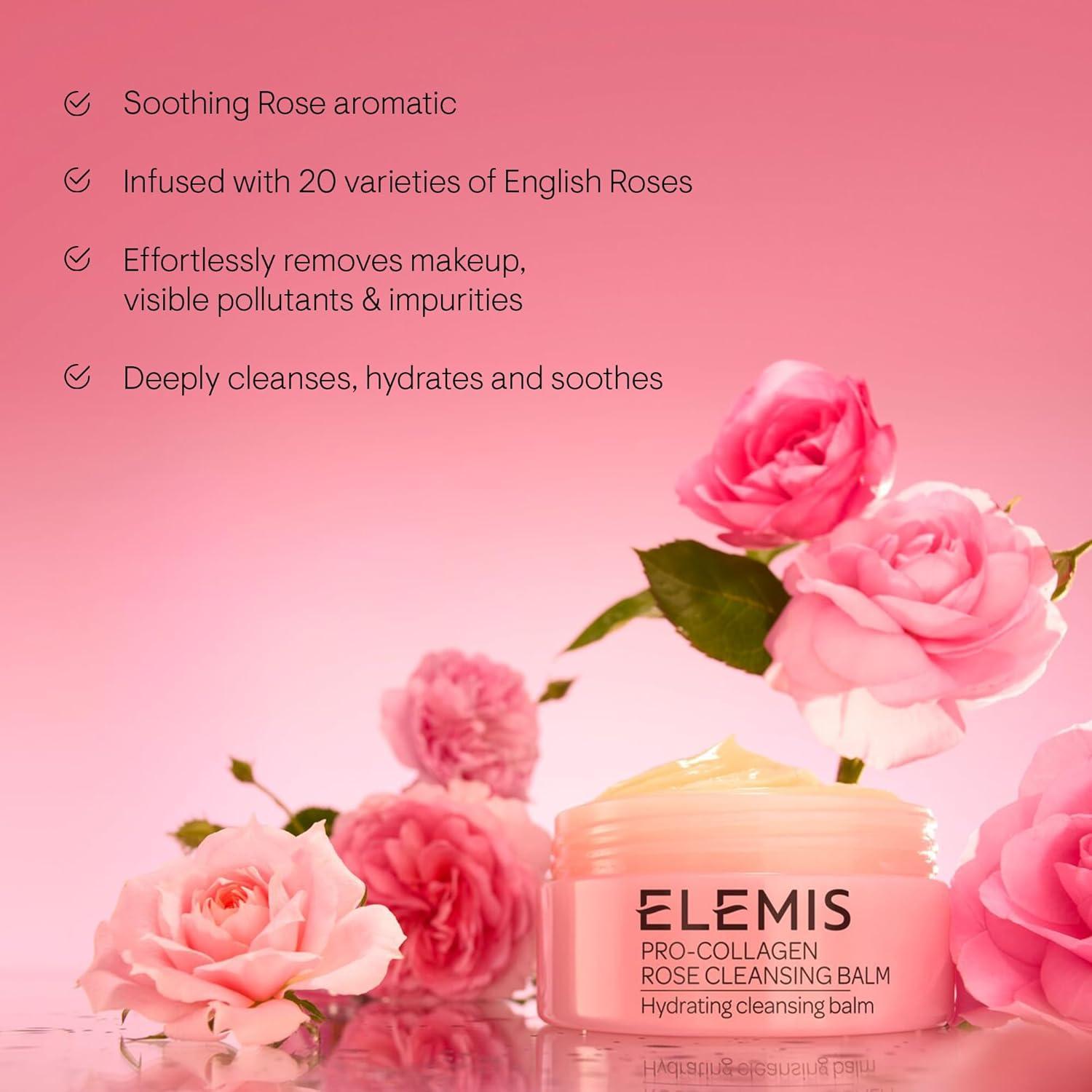 image:imageELEMIS ProCollagen Cleansing Balm Makeup Remover Hydrating Facial Cleanser Oil Cleanser Oil Makeup Remover Deep CleanseRose