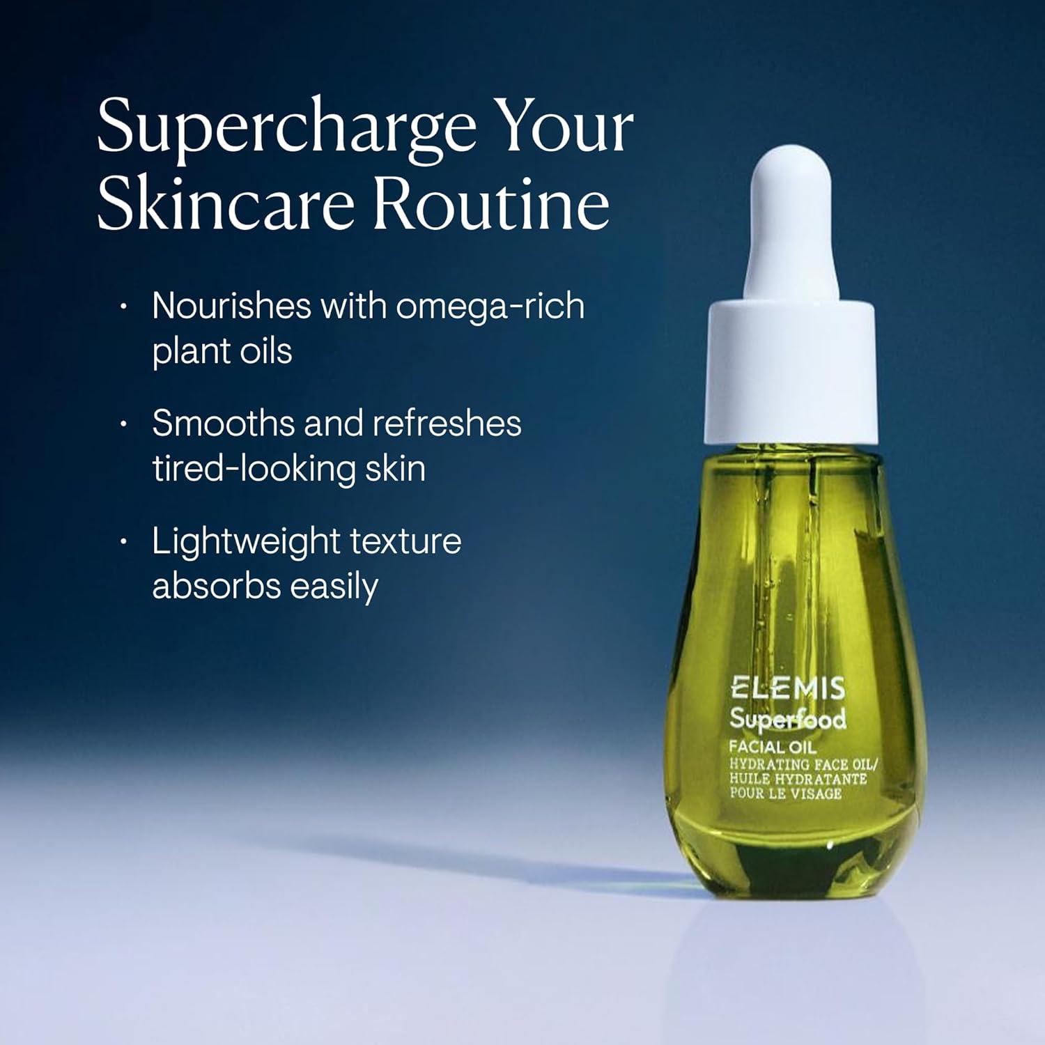 image:imageELEMIS Superfood Facial Oil AntioxidantRich Nourishing Serum RadianceEnhancing Lightweight Skin Elixir Hydration Booster NonGreasy Botanical Blend 15ml05 Fl Oz Pack of 1