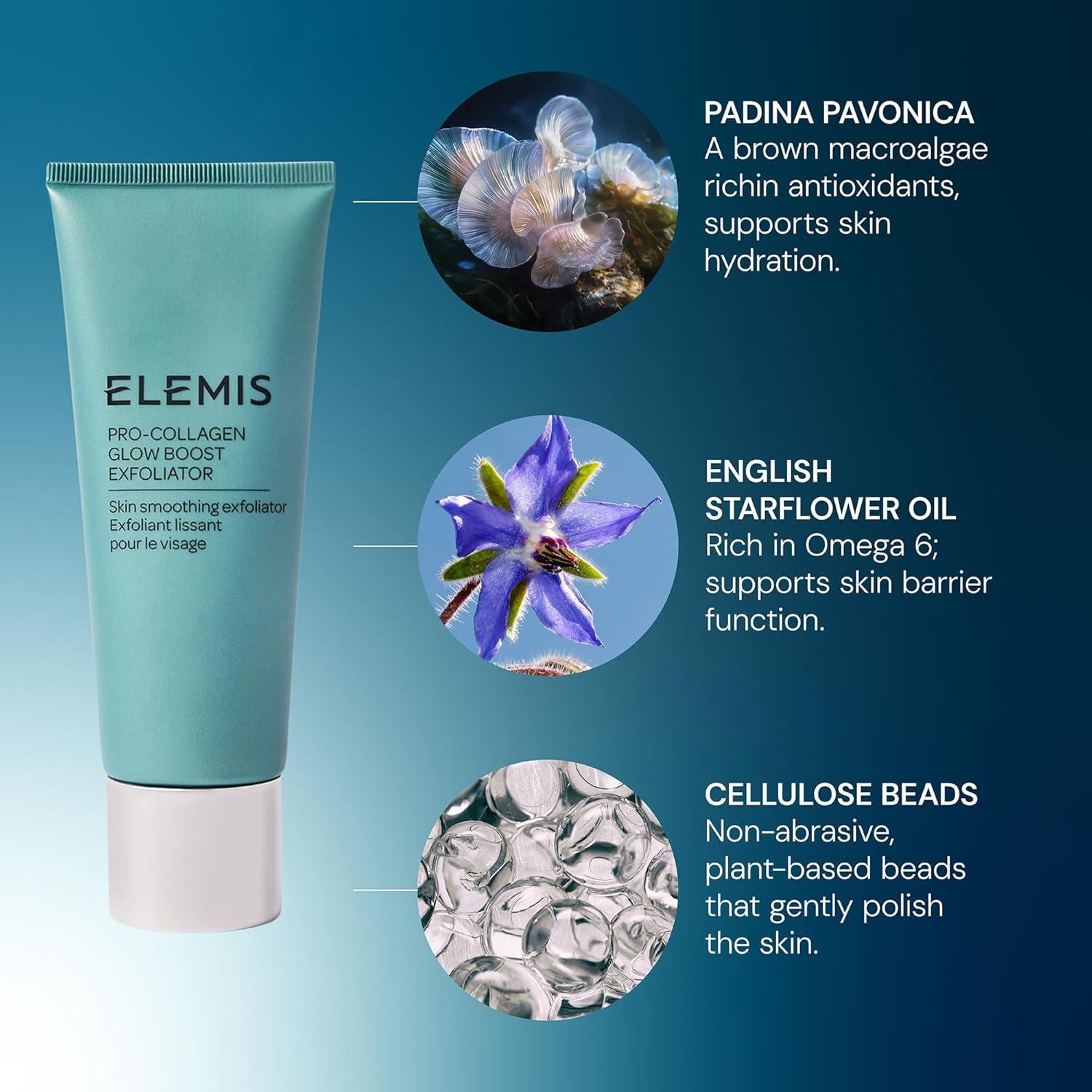 image:imageELEMIS ProCollagen Glow Boost Exfoliator Gentle Physical Facial Exfoliant Softens and Polishes for Smooth Glowing Hydrated Skin 100mL