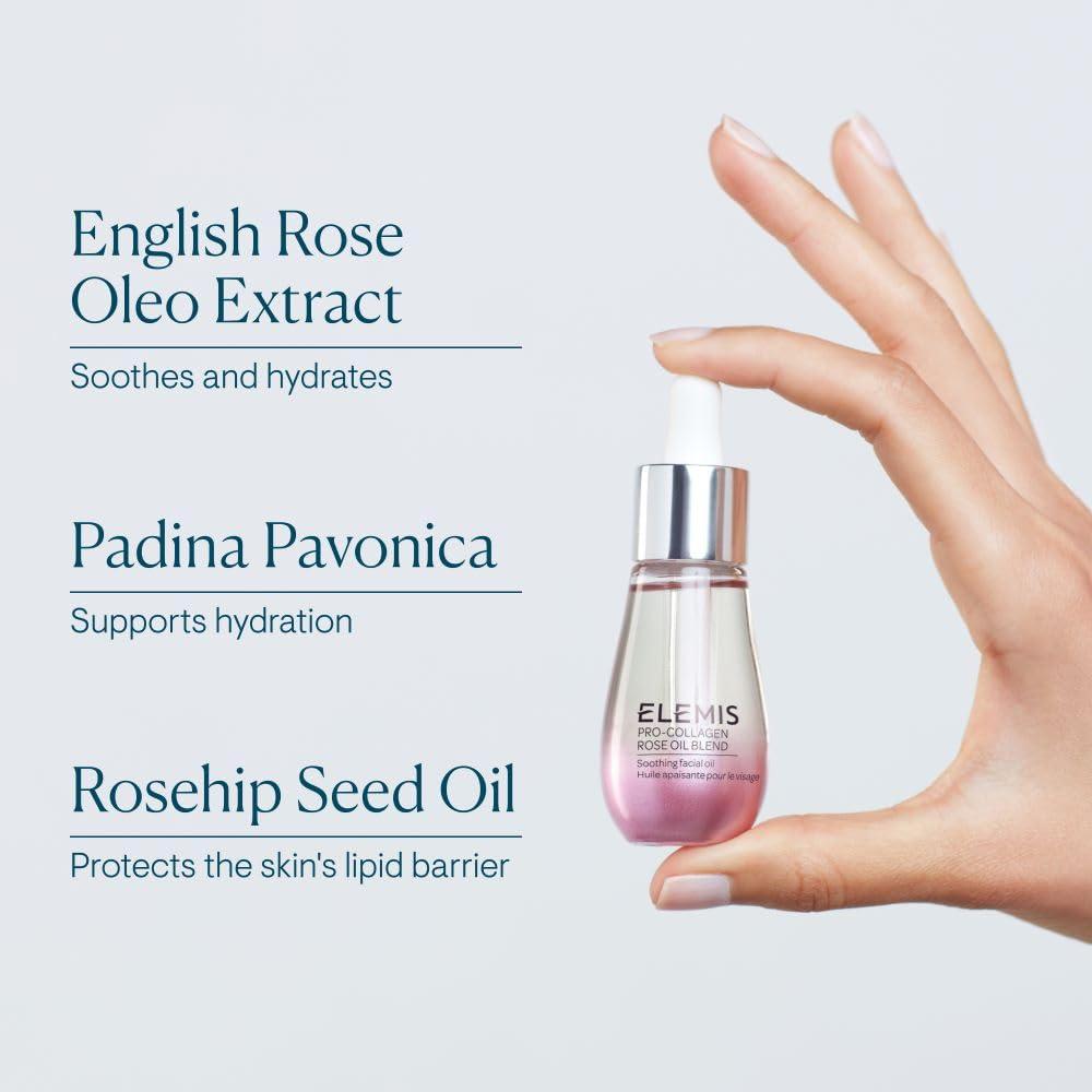 image:imageELEMIS ProCollagen Rose Facial Oil Blend Lightweight Daily Facial Oil Soothes Nourishes and Smoothes Skin for a Radiant Fresh Complexion 15 mL05 Fl Oz Pack of 1