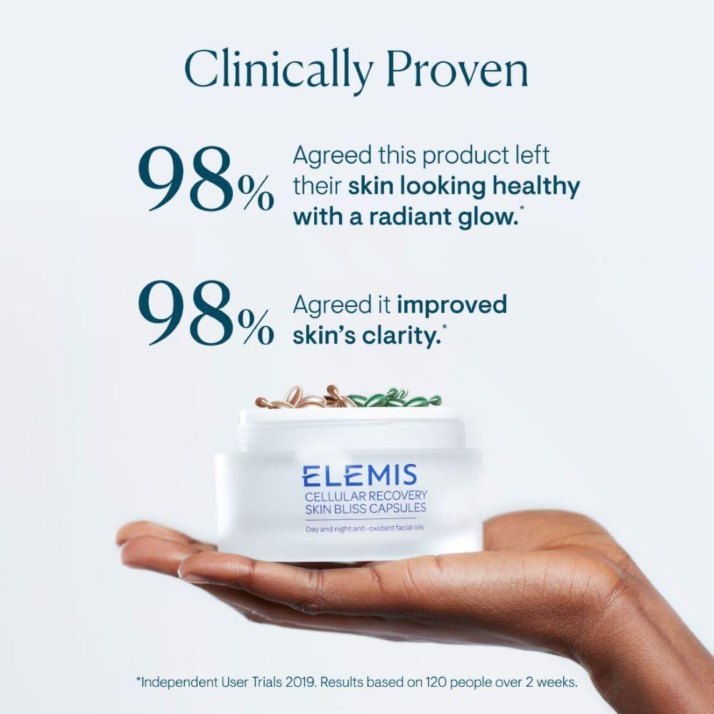 image:imageELEMIS Skin Bliss Capsules 60 Count AntioxidantRich AntiAging Day amp Night Face Oils Purify Replenish amp Nourish the Skin Skincare Serum Capsules for Face