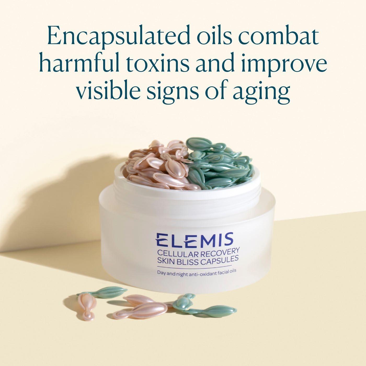 image:imageELEMIS Skin Bliss Capsules 60 Count AntioxidantRich AntiAging Day amp Night Face Oils Purify Replenish amp Nourish the Skin Skincare Serum Capsules for Face