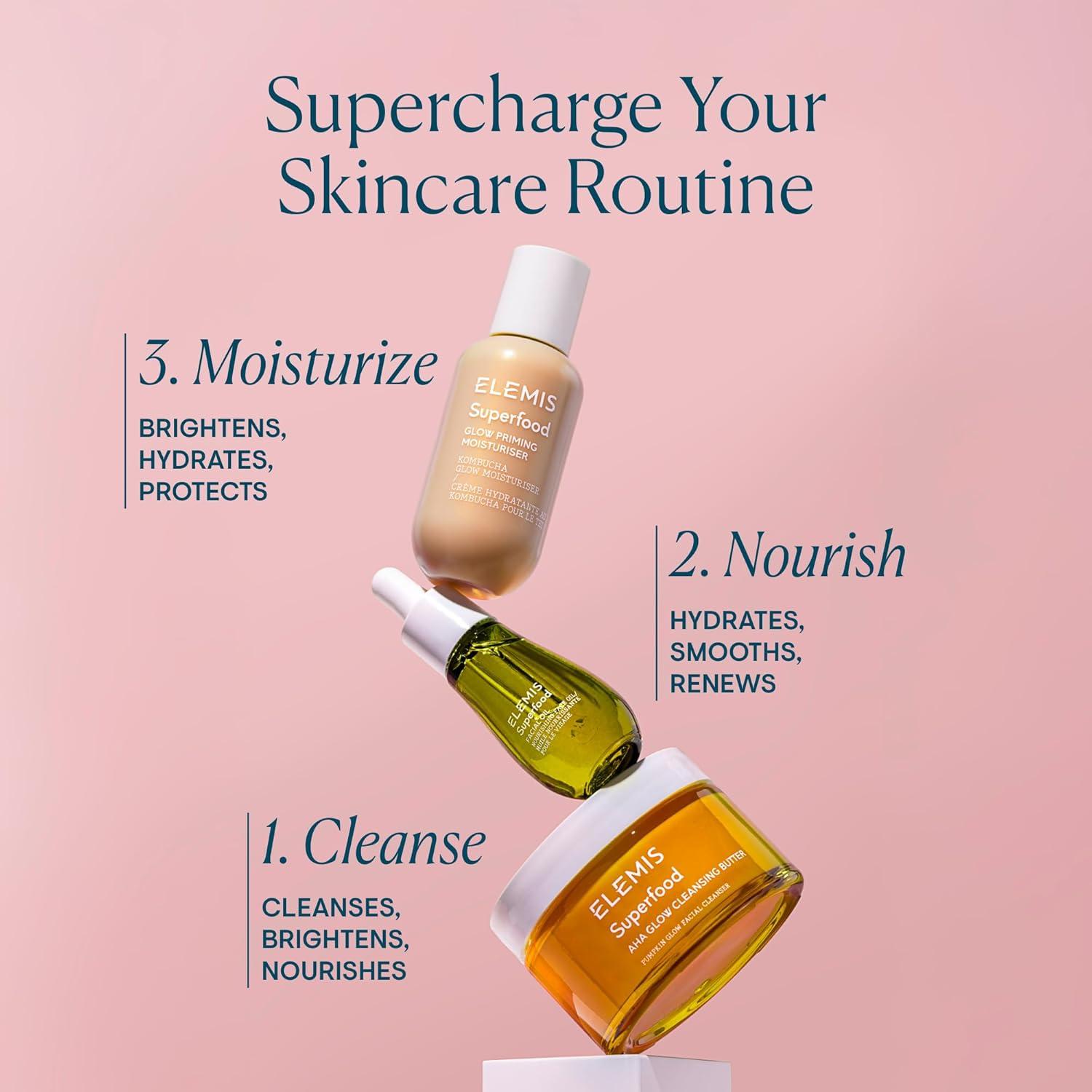 image:imageELEMIS Superfood AHA Glow Cleansing Butter Daily Facial CleanserMask Removes Makeup Cleanses amp Helps to Brighten Nourish and Hydrate Skin3 Fl Oz Pack of 1