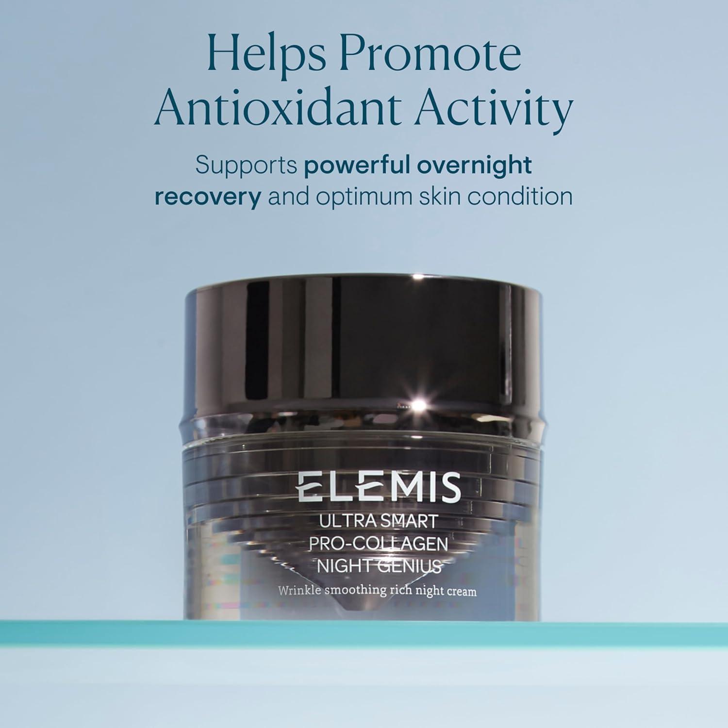 image:imageELEMIS ULTRA SMART ProCollagen Night Genius Powerful AntiWrinkle Rich Recovery Cream Replenishes Rejuvenates and Firms Skin Overnight169 Fl Oz Pack of 1