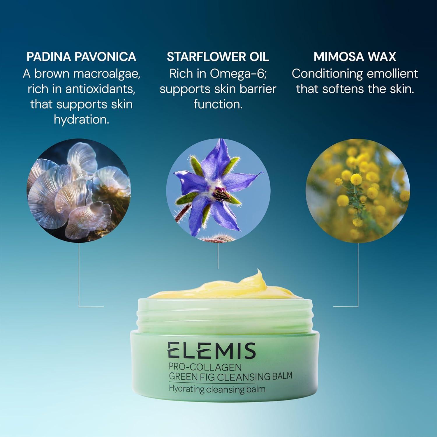 image:imageELEMIS ProCollagen Cleansing Balm 3in1 Facial Cleanser for All Skin Types Daily Skincare to Soften Deep Cleanse amp Hydrate Makeup Remover